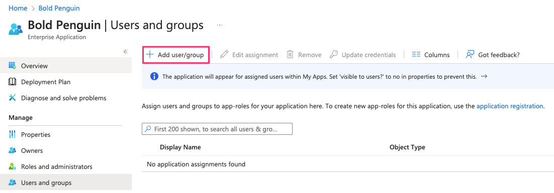 Users and groups