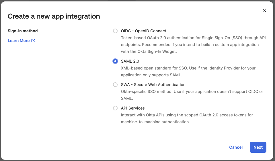 Add application screen