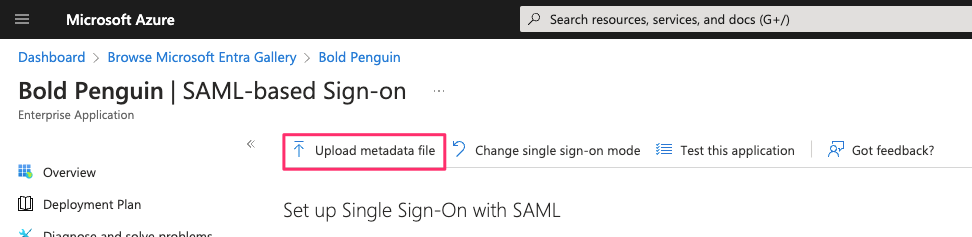 Upload metadata